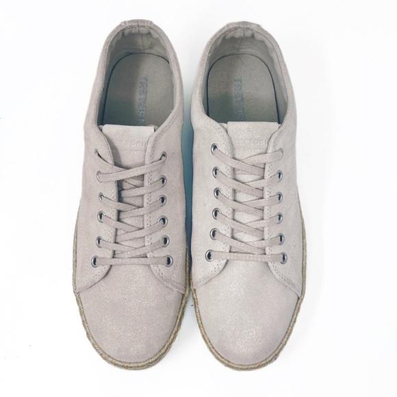 Tretorn Eve Suede Platform Espadrilles Sneakers in Birch Silver - Picture 8 of 13